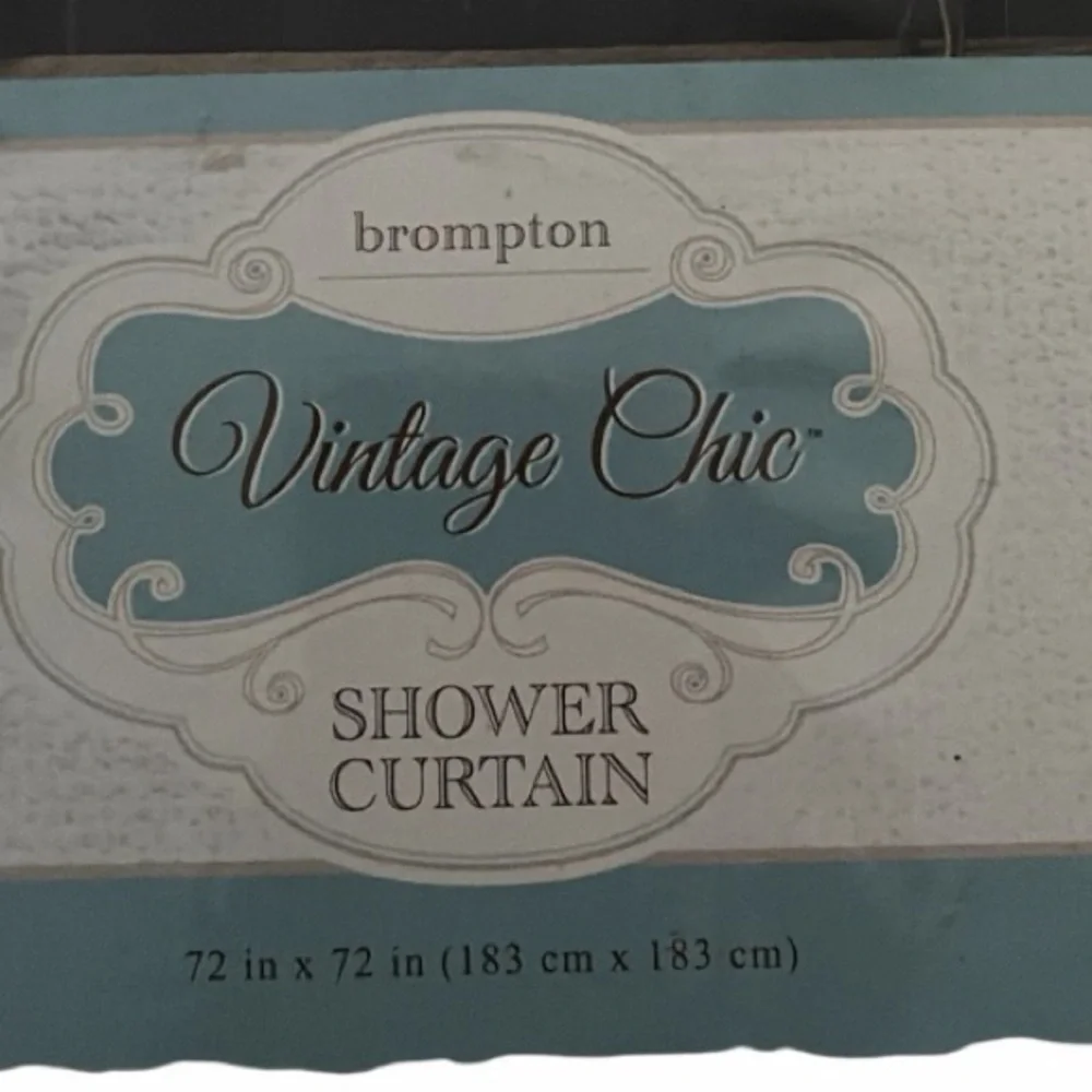 Vintage Chic Gray Shower Curtain
